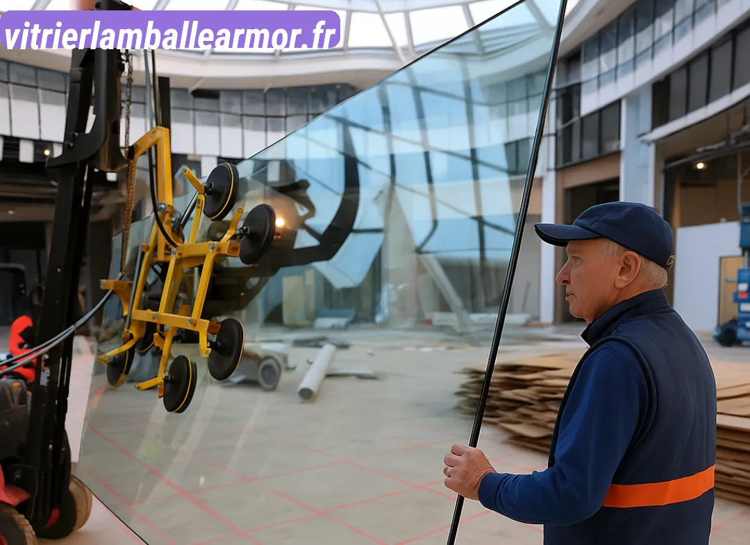 Remplacement de vitrine magasin Lamballe-Armor